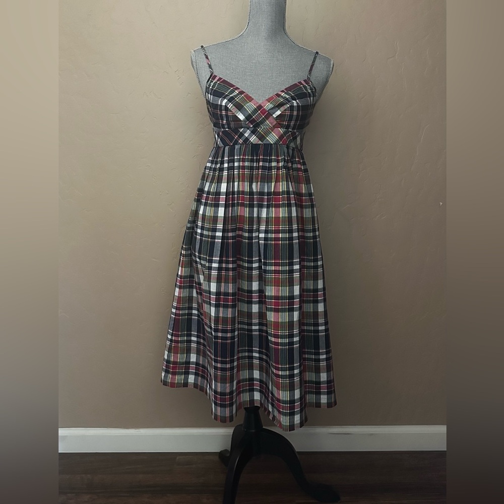 Preppy Americana Madras Plaid Dress by American Living (Size 4)